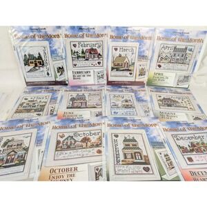 Stoney Creek Cross Stitch Home of the Month Collection 12 Pattern Set